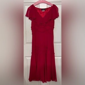 Melon colored lined dress